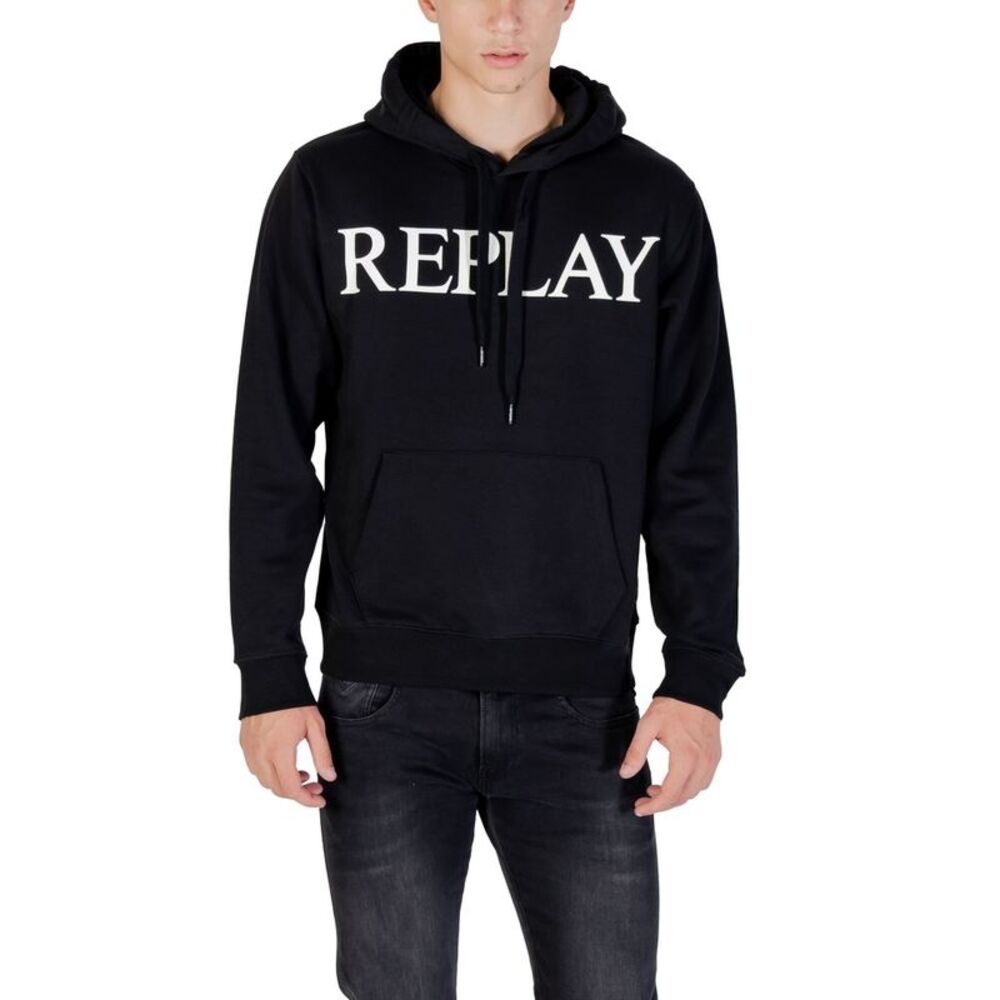 Replay Black Cotton Men's Hoodie